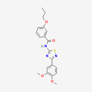 molecular formula C20H21N3O4S B11341579 N-[3-(3,4-dimethoxyphenyl)-1,2,4-thiadiazol-5-yl]-3-propoxybenzamide 