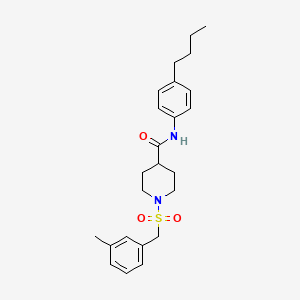 molecular formula C24H32N2O3S B11341790 N-(4-butylphenyl)-1-[(3-methylbenzyl)sulfonyl]piperidine-4-carboxamide 