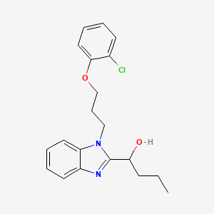 molecular formula C20H23ClN2O2 B11341809 1-{1-[3-(2-chlorophenoxy)propyl]-1H-benzimidazol-2-yl}butan-1-ol 
