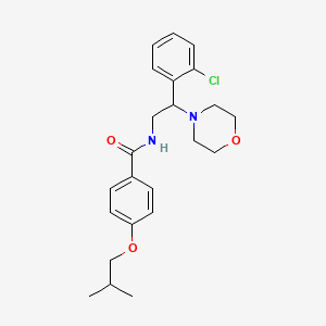 molecular formula C23H29ClN2O3 B11341907 N-[2-(2-chlorophenyl)-2-(morpholin-4-yl)ethyl]-4-(2-methylpropoxy)benzamide 
