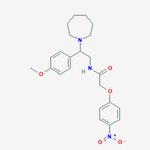 molecular formula C23H29N3O5 B11342074 N-[2-(azepan-1-yl)-2-(4-methoxyphenyl)ethyl]-2-(4-nitrophenoxy)acetamide 