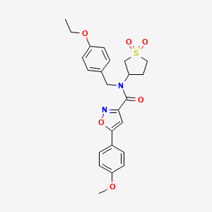 molecular formula C24H26N2O6S B11342116 N-(1,1-dioxidotetrahydrothiophen-3-yl)-N-(4-ethoxybenzyl)-5-(4-methoxyphenyl)-1,2-oxazole-3-carboxamide 