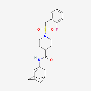 molecular formula C23H31FN2O3S B11342403 N-(Adamantan-1-YL)-1-[(2-fluorophenyl)methanesulfonyl]piperidine-4-carboxamide 