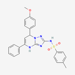molecular formula C25H23N5O3S B11342559 N-[7-(4-methoxyphenyl)-5-phenyl-3,7-dihydro[1,2,4]triazolo[1,5-a]pyrimidin-2-yl]-4-methylbenzenesulfonamide 