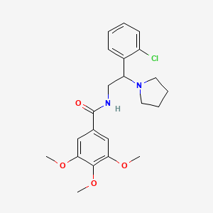 molecular formula C22H27ClN2O4 B11342566 N-[2-(2-chlorophenyl)-2-(pyrrolidin-1-yl)ethyl]-3,4,5-trimethoxybenzamide 