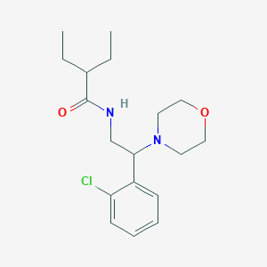molecular formula C18H27ClN2O2 B11342642 N-[2-(2-chlorophenyl)-2-(morpholin-4-yl)ethyl]-2-ethylbutanamide 