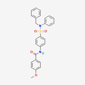molecular formula C27H24N2O4S B11342936 N-{4-[benzyl(phenyl)sulfamoyl]phenyl}-4-methoxybenzamide 