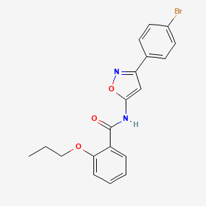 molecular formula C19H17BrN2O3 B11342942 N-[3-(4-bromophenyl)-1,2-oxazol-5-yl]-2-propoxybenzamide 