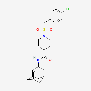 molecular formula C23H31ClN2O3S B11343748 N-(Adamantan-1-YL)-1-[(4-chlorophenyl)methanesulfonyl]piperidine-4-carboxamide 