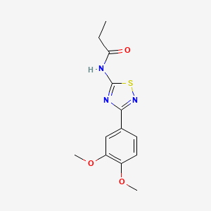 molecular formula C13H15N3O3S B11343763 N-[3-(3,4-dimethoxyphenyl)-1,2,4-thiadiazol-5-yl]propanamide 