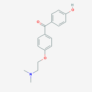 molecular formula C17H19NO3 B113439 (4-(2-(Dimethylamino)ethoxy)phenyl)(4-hydroxyphenyl)methanone CAS No. 173163-13-8