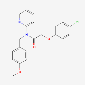 molecular formula C21H19ClN2O3 B11343917 2-(4-chlorophenoxy)-N-(4-methoxybenzyl)-N-(pyridin-2-yl)acetamide 
