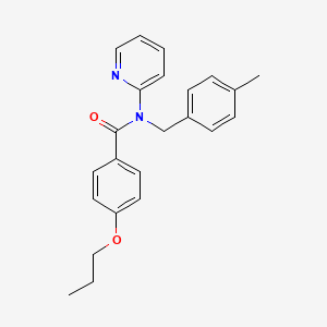 molecular formula C23H24N2O2 B11343944 N-(4-methylbenzyl)-4-propoxy-N-(pyridin-2-yl)benzamide 