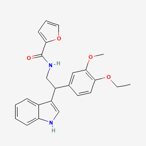 molecular formula C24H24N2O4 B11344020 N-[2-(4-ethoxy-3-methoxyphenyl)-2-(1H-indol-3-yl)ethyl]furan-2-carboxamide 