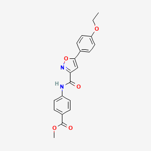 molecular formula C20H18N2O5 B11344087 Methyl 4-({[5-(4-ethoxyphenyl)-1,2-oxazol-3-yl]carbonyl}amino)benzoate 