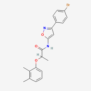 molecular formula C20H19BrN2O3 B11344133 N-[3-(4-bromophenyl)-1,2-oxazol-5-yl]-2-(2,3-dimethylphenoxy)propanamide 