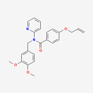 molecular formula C24H24N2O4 B11344203 N-(3,4-dimethoxybenzyl)-4-(prop-2-en-1-yloxy)-N-(pyridin-2-yl)benzamide 