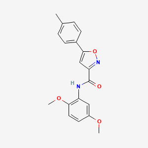 molecular formula C19H18N2O4 B11344222 N-(2,5-dimethoxyphenyl)-5-(4-methylphenyl)-1,2-oxazole-3-carboxamide 