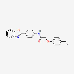 molecular formula C23H20N2O3 B11344348 N-[4-(1,3-benzoxazol-2-yl)phenyl]-2-(4-ethylphenoxy)acetamide 