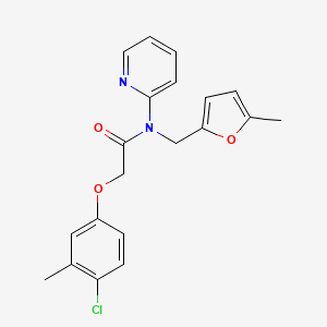 molecular formula C20H19ClN2O3 B11344461 2-(4-chloro-3-methylphenoxy)-N-[(5-methylfuran-2-yl)methyl]-N-(pyridin-2-yl)acetamide 