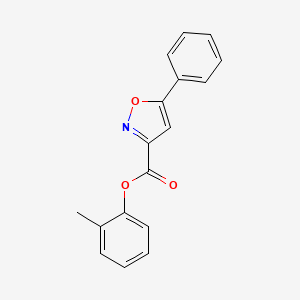 molecular formula C17H13NO3 B11344609 2-Methylphenyl 5-phenyl-1,2-oxazole-3-carboxylate 