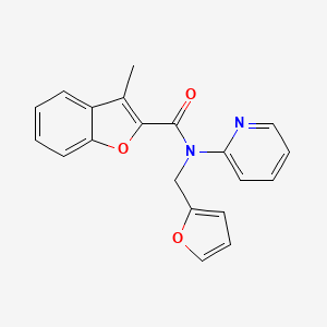 molecular formula C20H16N2O3 B11344668 N-(furan-2-ylmethyl)-3-methyl-N-(pyridin-2-yl)-1-benzofuran-2-carboxamide 
