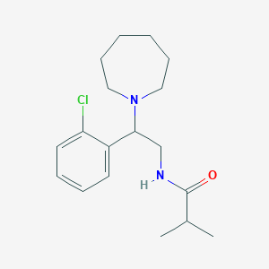 molecular formula C18H27ClN2O B11344792 N-[2-(azepan-1-yl)-2-(2-chlorophenyl)ethyl]-2-methylpropanamide 