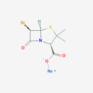 molecular formula C8H9BrNNaO3S B113448 Sodium (2S-(2alpha,5alpha,6beta))-6-bromo-3,3-dimethyl-7-oxo-4-thia-1-azabicyclo(3.2.0)heptane-2-carboxylate CAS No. 73335-78-1
