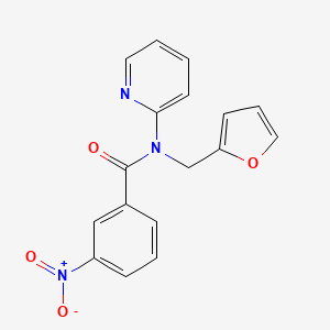 molecular formula C17H13N3O4 B11344820 N-(furan-2-ylmethyl)-3-nitro-N-(pyridin-2-yl)benzamide 