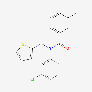 molecular formula C19H16ClNOS B11344953 N-(3-chlorophenyl)-3-methyl-N-(thiophen-2-ylmethyl)benzamide 
