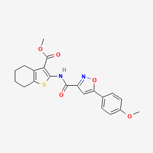 molecular formula C21H20N2O5S B11344960 Methyl 2-({[5-(4-methoxyphenyl)-1,2-oxazol-3-yl]carbonyl}amino)-4,5,6,7-tetrahydro-1-benzothiophene-3-carboxylate 