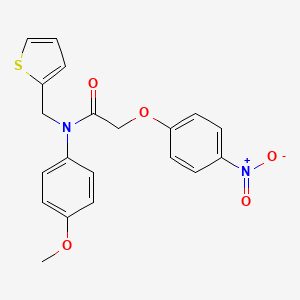 molecular formula C20H18N2O5S B11344977 N-(4-methoxyphenyl)-2-(4-nitrophenoxy)-N-(thiophen-2-ylmethyl)acetamide 