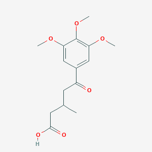 molecular formula C15H20O6 B011345 3-Methyl-5-oxo-5-(3,4,5-trimethoxyphenyl)valeric acid CAS No. 101499-91-6