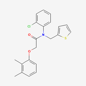 molecular formula C21H20ClNO2S B11345165 N-(2-chlorophenyl)-2-(2,3-dimethylphenoxy)-N-(thiophen-2-ylmethyl)acetamide 