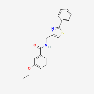 molecular formula C20H20N2O2S B11345207 N-[(2-phenyl-1,3-thiazol-4-yl)methyl]-3-propoxybenzamide 