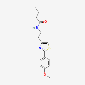 molecular formula C16H20N2O2S B11345375 N-{2-[2-(4-methoxyphenyl)-1,3-thiazol-4-yl]ethyl}butanamide 