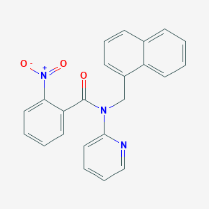 molecular formula C23H17N3O3 B11345380 N-(naphthalen-1-ylmethyl)-2-nitro-N-(pyridin-2-yl)benzamide 