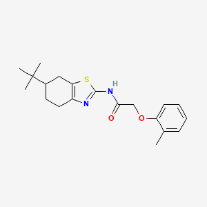 molecular formula C20H26N2O2S B11345473 N-(6-tert-butyl-4,5,6,7-tetrahydro-1,3-benzothiazol-2-yl)-2-(2-methylphenoxy)acetamide 