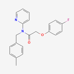 molecular formula C21H19FN2O2 B11345535 2-(4-fluorophenoxy)-N-(4-methylbenzyl)-N-(pyridin-2-yl)acetamide 