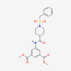 molecular formula C23H26N2O7S B11345737 Dimethyl 5-({[1-(benzylsulfonyl)piperidin-4-yl]carbonyl}amino)benzene-1,3-dicarboxylate 
