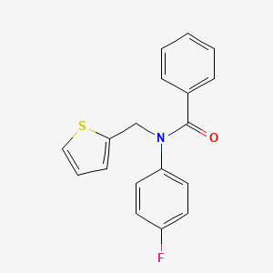 molecular formula C18H14FNOS B11345752 N-(4-fluorophenyl)-N-(thiophen-2-ylmethyl)benzamide 