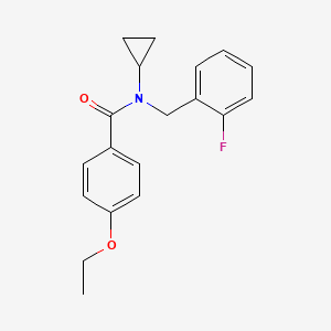 molecular formula C19H20FNO2 B11345865 N-cyclopropyl-4-ethoxy-N-(2-fluorobenzyl)benzamide 