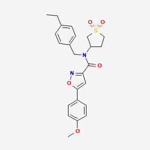 molecular formula C24H26N2O5S B11346049 N-(1,1-dioxidotetrahydrothiophen-3-yl)-N-(4-ethylbenzyl)-5-(4-methoxyphenyl)-1,2-oxazole-3-carboxamide 