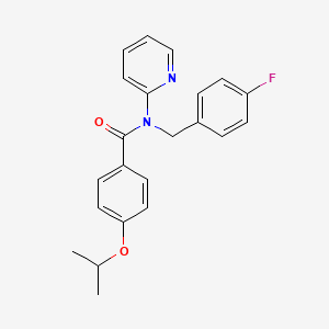 molecular formula C22H21FN2O2 B11346080 N-(4-fluorobenzyl)-4-(propan-2-yloxy)-N-(pyridin-2-yl)benzamide 