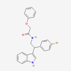 molecular formula C24H21BrN2O2 B11346594 N-[2-(4-bromophenyl)-2-(1H-indol-3-yl)ethyl]-2-phenoxyacetamide 