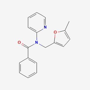 molecular formula C18H16N2O2 B11346708 N-[(5-methylfuran-2-yl)methyl]-N-(pyridin-2-yl)benzamide 