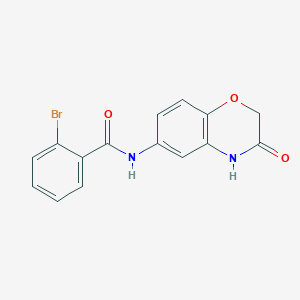 molecular formula C15H11BrN2O3 B11346779 2-bromo-N-(3-oxo-3,4-dihydro-2H-1,4-benzoxazin-6-yl)benzamide 