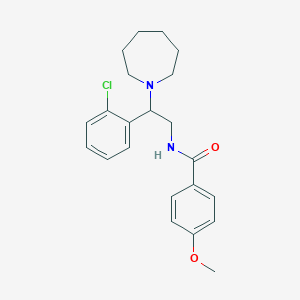 molecular formula C22H27ClN2O2 B11346853 N-[2-(azepan-1-yl)-2-(2-chlorophenyl)ethyl]-4-methoxybenzamide 