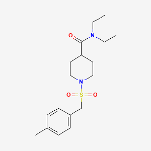 molecular formula C18H28N2O3S B11346976 N,N-diethyl-1-[(4-methylbenzyl)sulfonyl]piperidine-4-carboxamide 