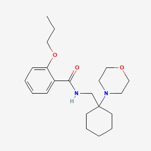 molecular formula C21H32N2O3 B11347045 N-{[1-(morpholin-4-yl)cyclohexyl]methyl}-2-propoxybenzamide 
